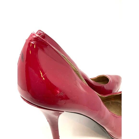 BCBGeneration Red Patent Leather High Heels Woman’s Size 9B Pointed Toe - Picture 8 of 10